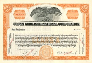 Crown Cork International Corporation - Stock Certificate